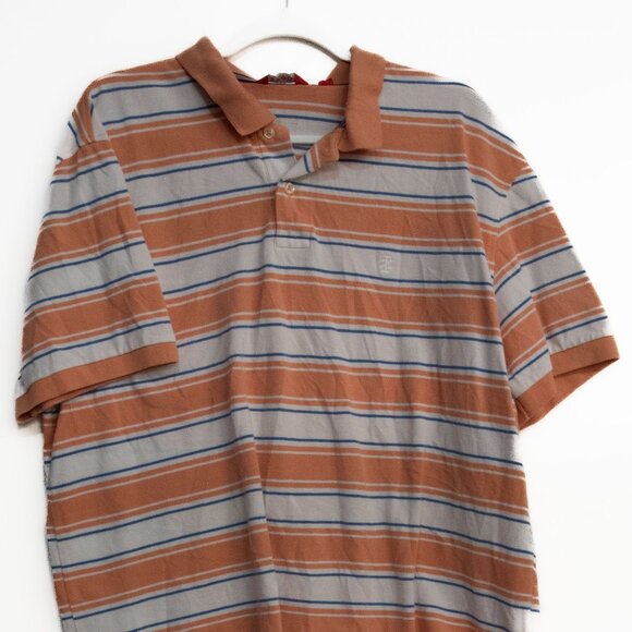 Vintage Izod Striped Polo Shirt XXL Short Sleeve Cotton - Picture 4 of 8